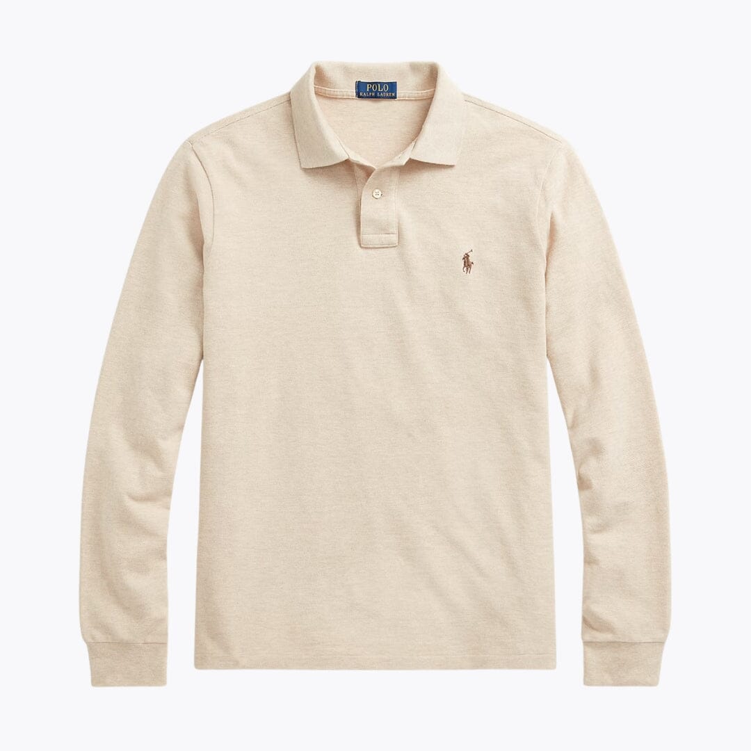 Polo à manches longues en maille pour homme