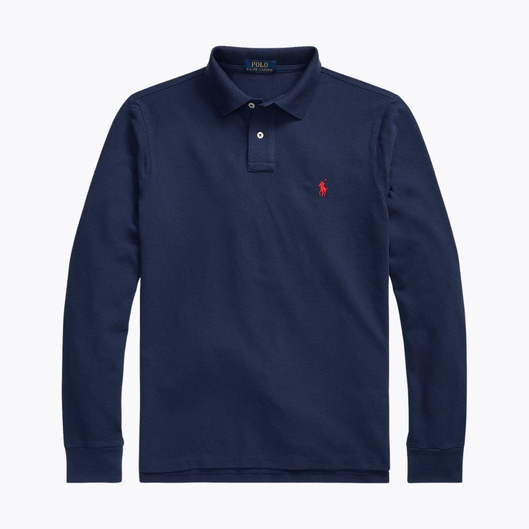 Polo à manches longues en maille pour homme