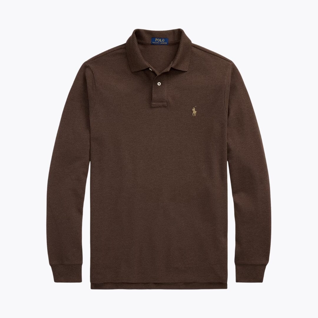 Polo à manches longues en maille pour homme
