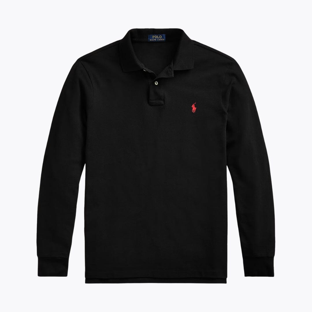 Polo à manches longues en maille pour homme