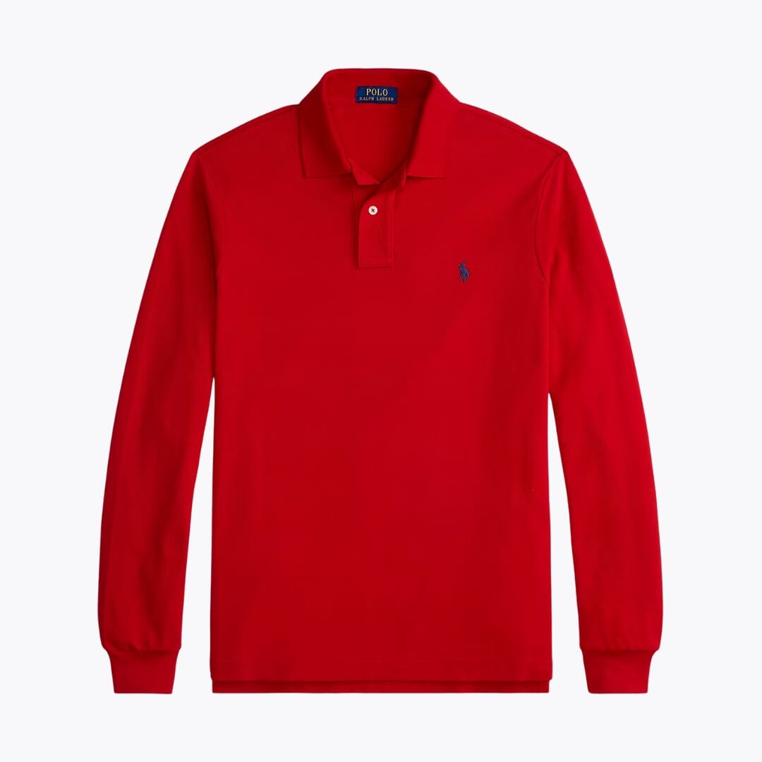 Polo à manches longues en maille pour homme