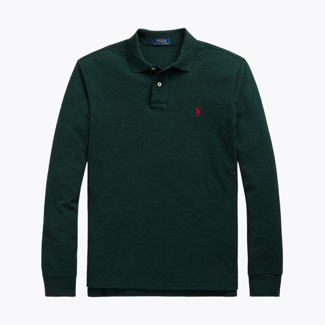 Polo à manches longues en maille pour homme