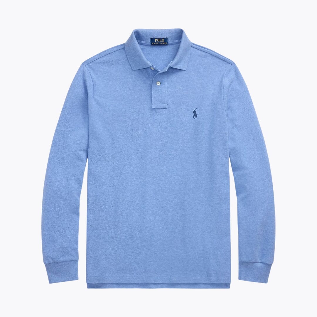 Polo à manches longues en maille pour homme