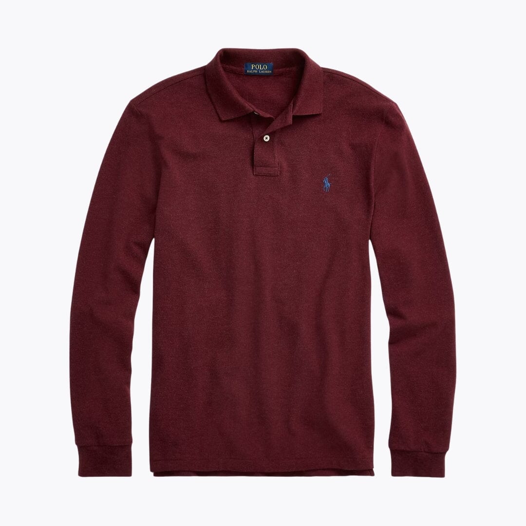 Polo à manches longues en maille pour homme
