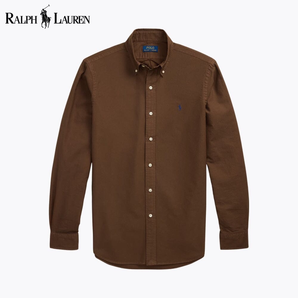 Chemise Oxford teinte en plongée coupe ajustée homme