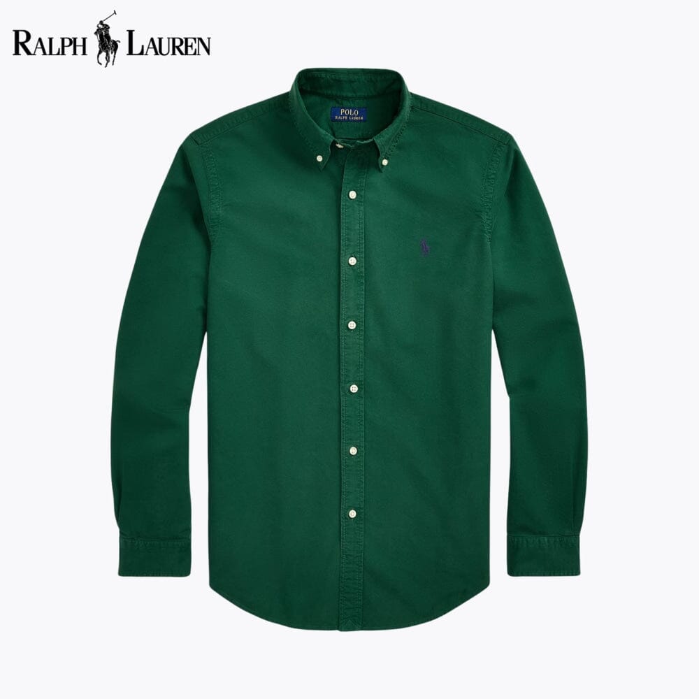 Chemise Oxford teinte en plongée coupe ajustée homme