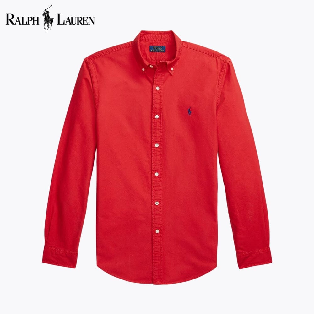 Chemise Oxford teinte en plongée coupe ajustée homme