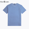 T-shirt rasant à col rond et à rayures pour homme